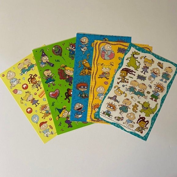 Vintage 1990s 2000 Sandylion & American Greetings Rugrats Stickers - 6 Sheets - Picture 1 of 10